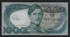 PORTUGAL PORTUGUESE 1000 Escudos 1982 P-175 AUNC