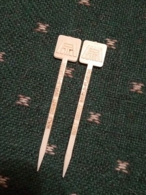 Vintage Walt Disney World Florida Toothpicks/Stirrers Lot Of 2 Decent Very Rare 