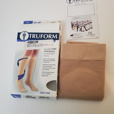 Truform Compression Stockings 20-30 Beige XL Firm Below Knee Closed Toe