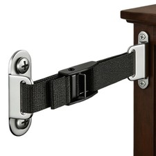 Furniture Anchors 2 Sets for Baby Proofing,Anti Tip Small, Black