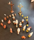 Lot Of 29 Vintage Playmobil Farm Animals Geese, Chickens, Birds, Rabbits & More