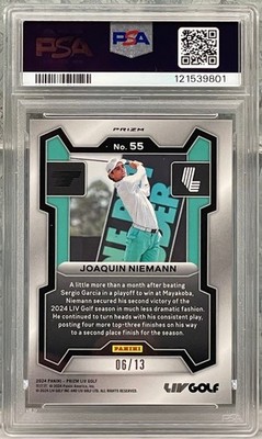 Joaquin Niemann 2024 PANINI PRIZM LIV GOLF ROOKIE SNAKESKIN PRIZM