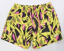Rare NIKE Geometric Abstract All Over Print Swimming Trunks 2020s Yellow Size XL