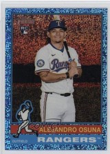 2025 Topps Heritage High Number Chrome Light Blue Sparkle Alejandro Osuna 09br