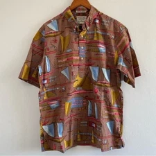 VTG Reyn Spooner Herb Kawainui Kane Shirt Top Mens XL Egyptian Cotton Nautical