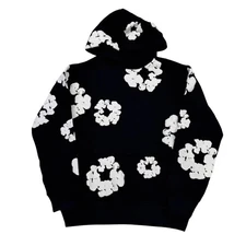 denim tears hoodie black and size M.