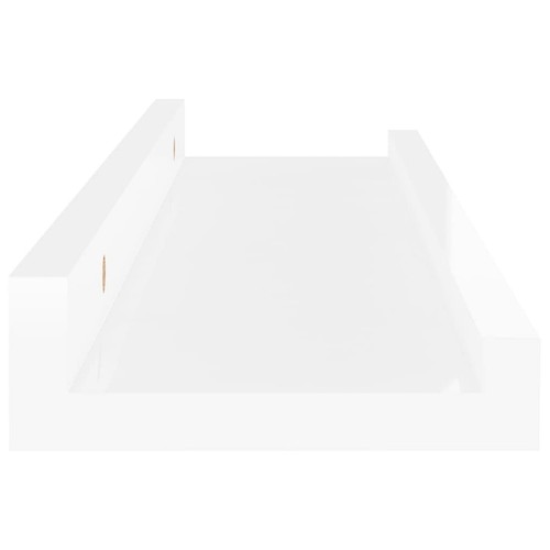 Wall Shelf Set of 2 High gloss white MDF 15.7x3.5x1.2 in - Picture 8 of 9