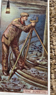 1.WK LITHOGRAPHISCHE HANDELSKARTE 65/35mm KOHLENBERGWERKSVERMESSER