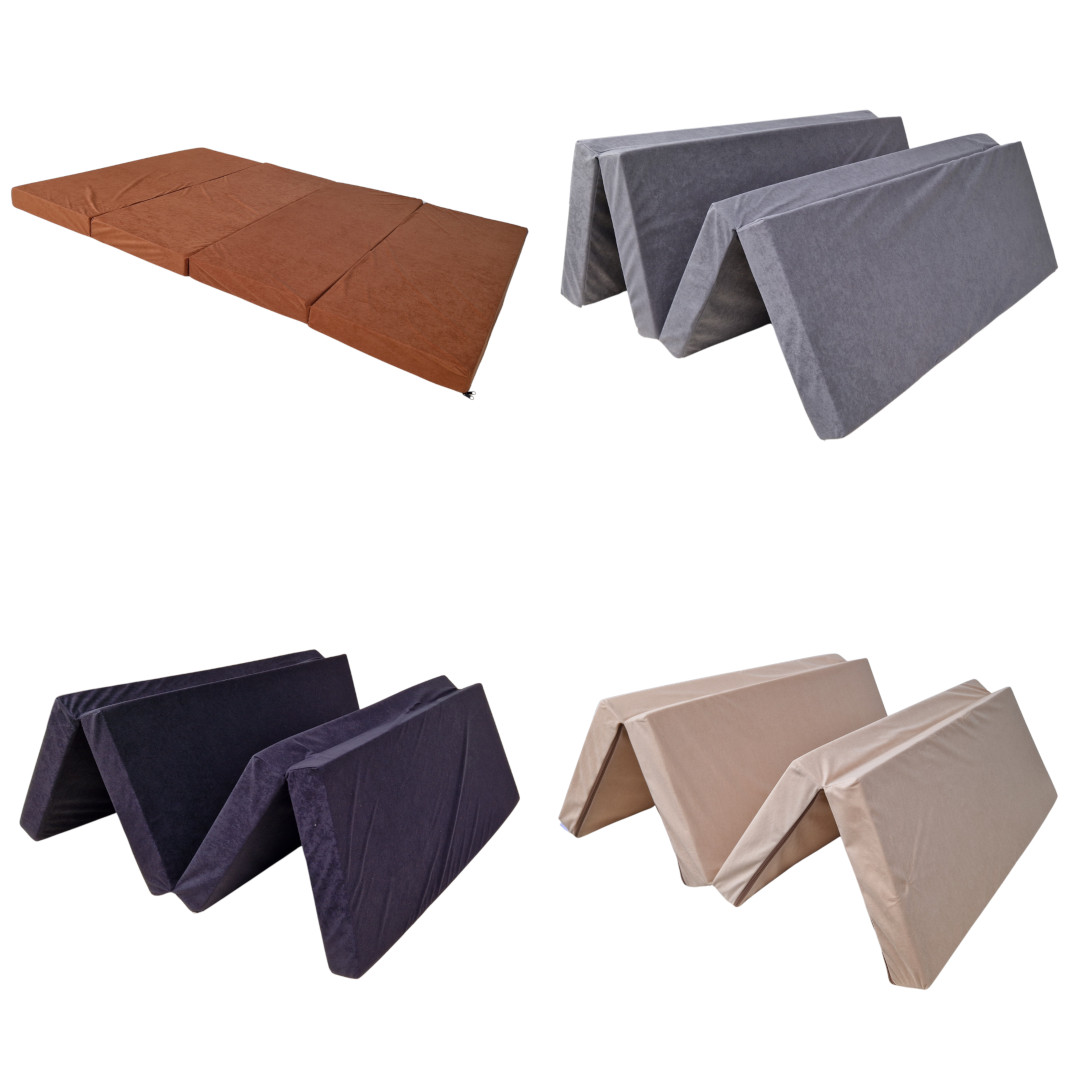 Colchón plegable de espuma cama invitados futon sillón adultos 180 x 120 x 8 cm