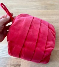 Vintage Pink Color Girls Soft Material Pleated Hand Muff Hand Warmer