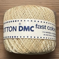 Brilliant Crochet/Embroidery Thread Cotton Yarn Ecro/Off White DMC 712 NEW