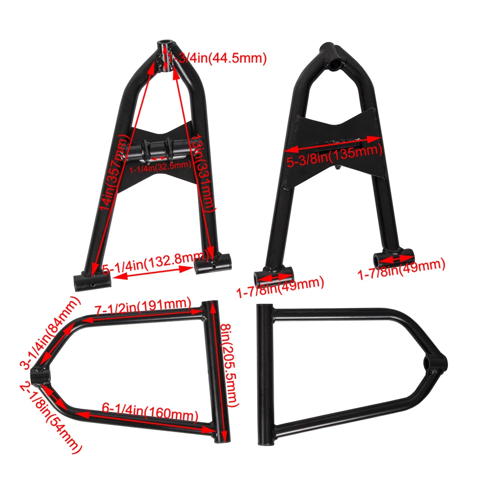 Front Upper+Lower Control A Arm+2+1 Wider Extender for Yamaha Banshee 350 YFZ350 - Image 2 of 4