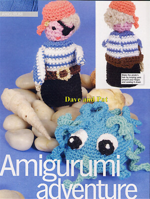 ORIGINAL HÄKELANLEITUNG FÜR VAL PIERCE AMIGURUMI PIRAT & SEEUNGEHEUER SPIELZEUG PUPPE DOLL