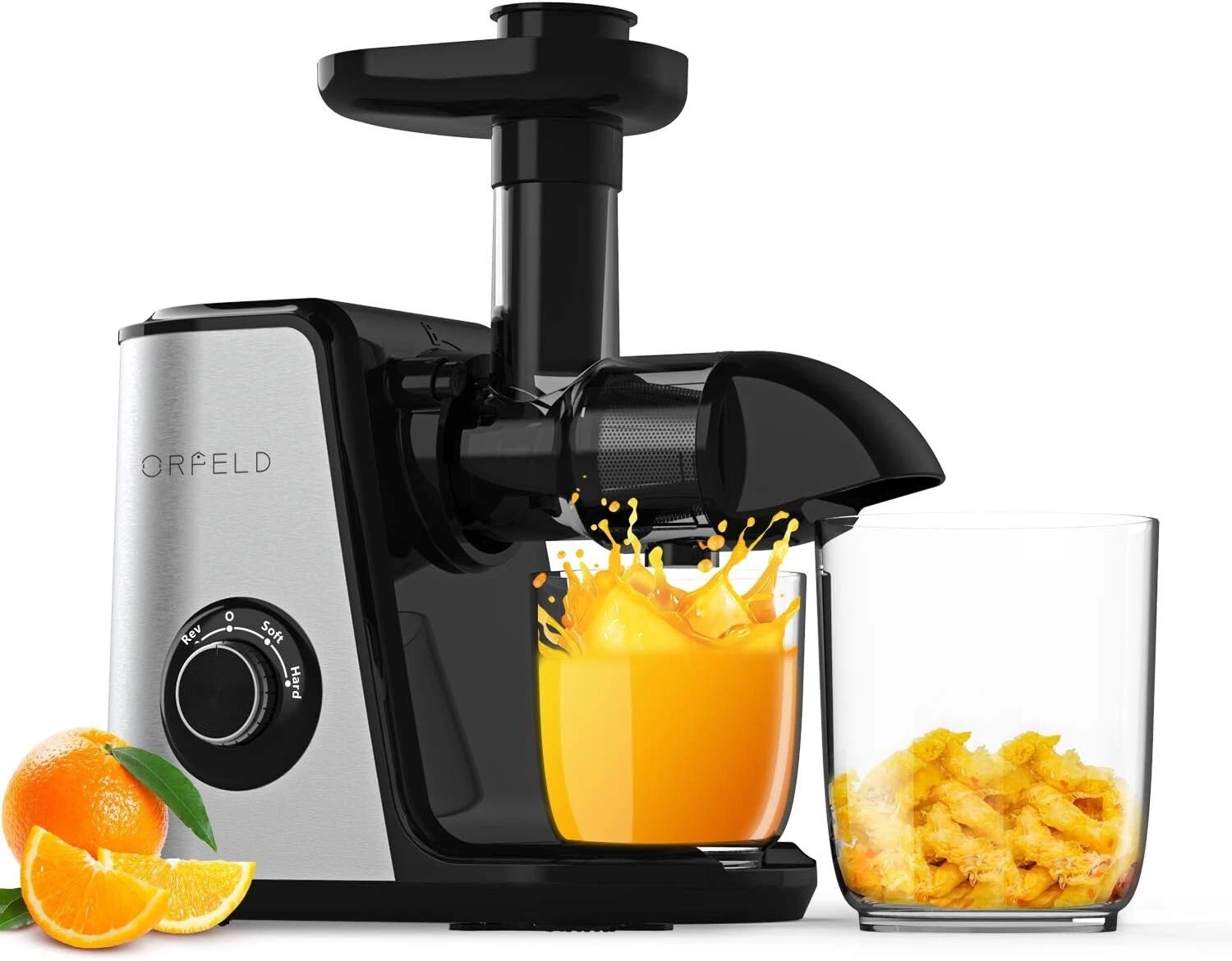 Orfeld Cold Press Juicer, Slow Masticating Juicer Extractor ZM1505 New (Damaged)