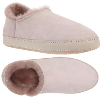 Ross & Snow  Kristina Genuine Shearling SLIPPERS Size 8 Desert Rose Pink NEW