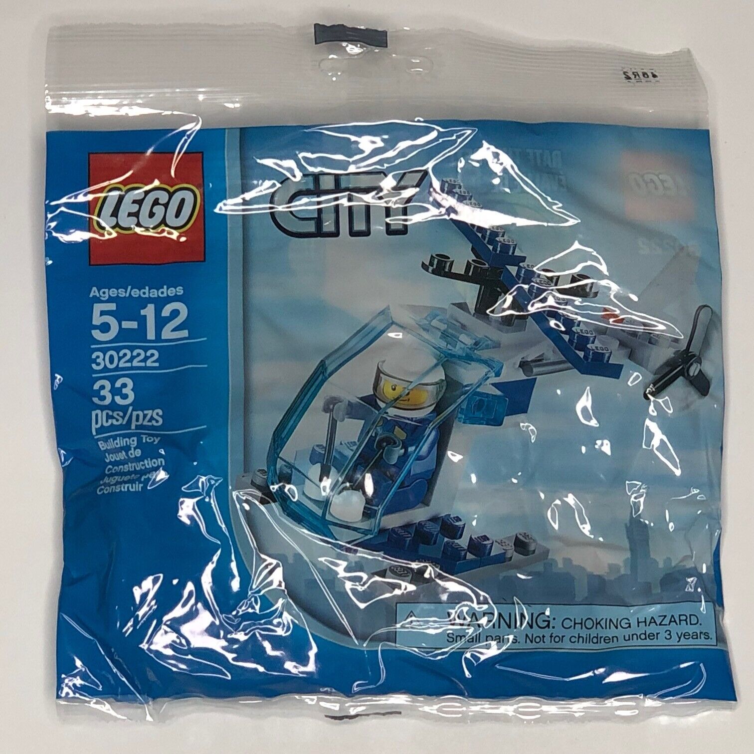 LEGO City Police Helicopter 30222 Patrol Vehicle Minifigure Polybag Retired