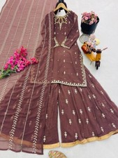 SALWAR KAMEEZ PAKISTANI INDIAN WEDDING PARTY WEAR BOLLYWOOD SUIT SHARARA