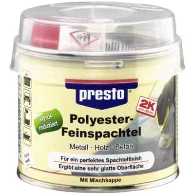 presto 2K Polyester-Feinspachtel & Härter 601235 1000g STYROLREDUZIERT Motip