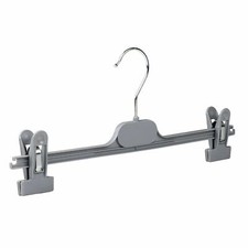 The Hanger Store™ Plastic Adjustable Clip Coat Hangers for Trousers and Skirts 