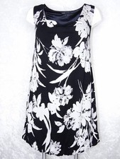 Marc Jacobs 6 Bubble Hem Short Dress Black Gray Floral 