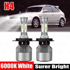LED Headlight Kit H4 HB2 9003 6000K Hi/Low Bulbs for HONDA CIVIC 1992-2002 2003