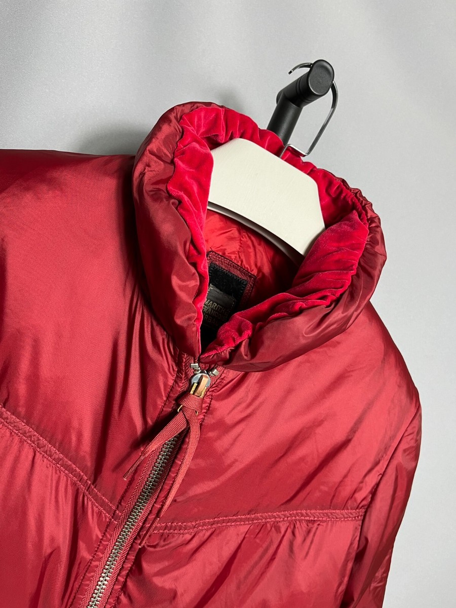 MARITHE FRANCOIS GIRBAUD Red Puffer Down Jacket Sz 44 US 29 | eBay