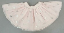 Carter's Girl's Shimmer Bow Print Tutu Woven Full Skirt SH3 Pink Size 6M NWT