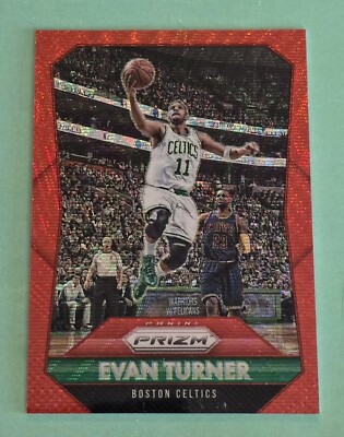 2015-16 Panini Prizm EVAN TURNER #118 Ruby Wave Prizm SP #/350 Boston Celtics 