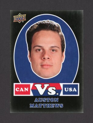 2017-18 Upper Deck Team Canada CAN vs. USA Black #VSB-AM Auston Matthews  *16701
