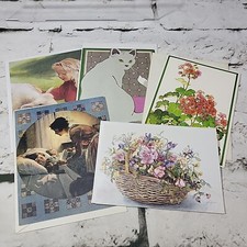 Assorted Greeting Cards Blank Inside Lot of 5 With Envelopes