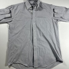 Van Heusen Men  s Long Sleeve Button Down Wrinkle Free Collared Shirt 16 Neck