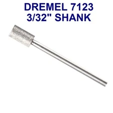 NEW DREMEL 7123 3/32" SHANK DIAMOND PARTICLE WHEEL CYLINDER POINT BIT NOS