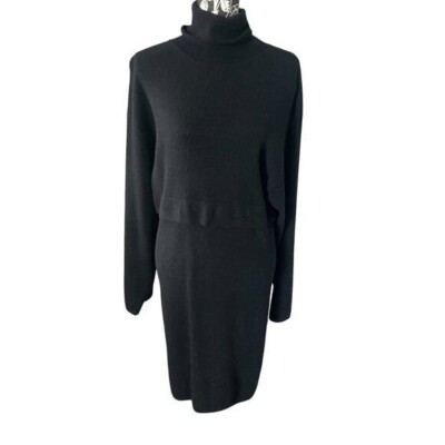 black cashmere jumper dress Mayowa - Turtleneck Cashmere Dress