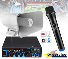 Kit Completo Amplificatore Tromba Microfono senza filo per Venditore Ambulante