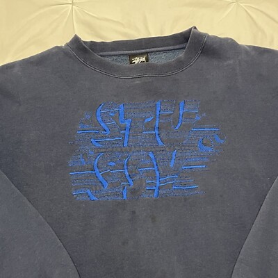 90s oldstussy スウェット STUSSY - 90s old stussy スウェット ストックロゴ OZ製 紺タグ