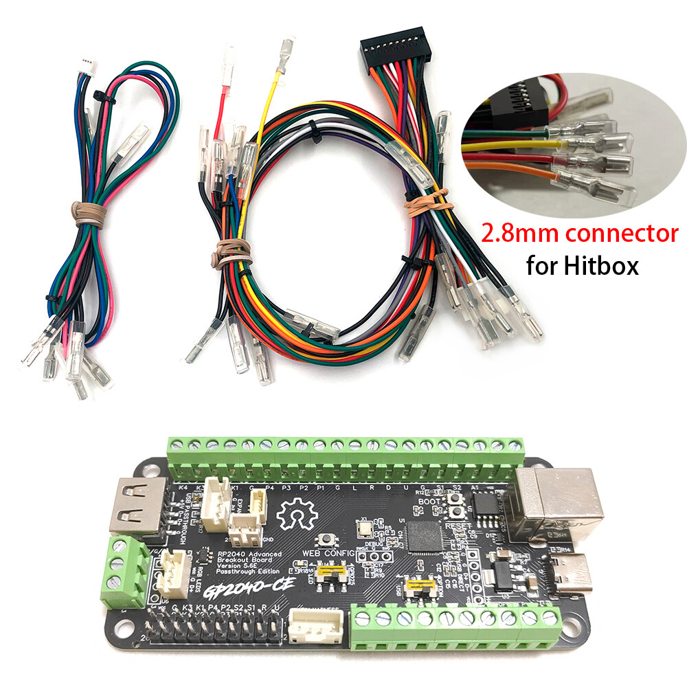 RP2040 Advanced Breakout Board USB Passthrough Fighting Board for