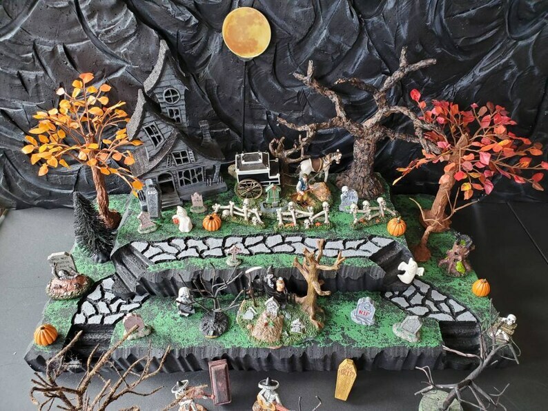 Styrofoam Display Platform for Halloween Village (Lemax Spooky