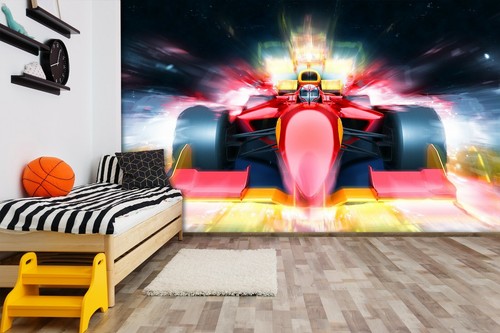 3D Racing Car Cool G115 Transport Wallpaper Mural Self-adhesive Removable Wendy - Picture 2 of 7