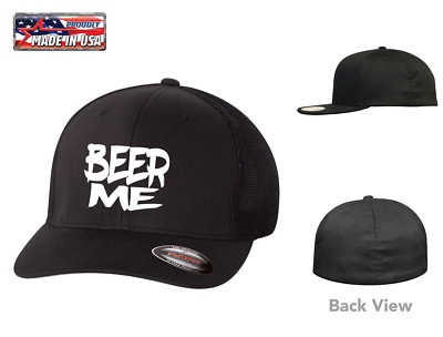 BEER ME DRINKING FUNNY PARTY FLEXFIT HAT  *FREE SHIPPING in BOX*