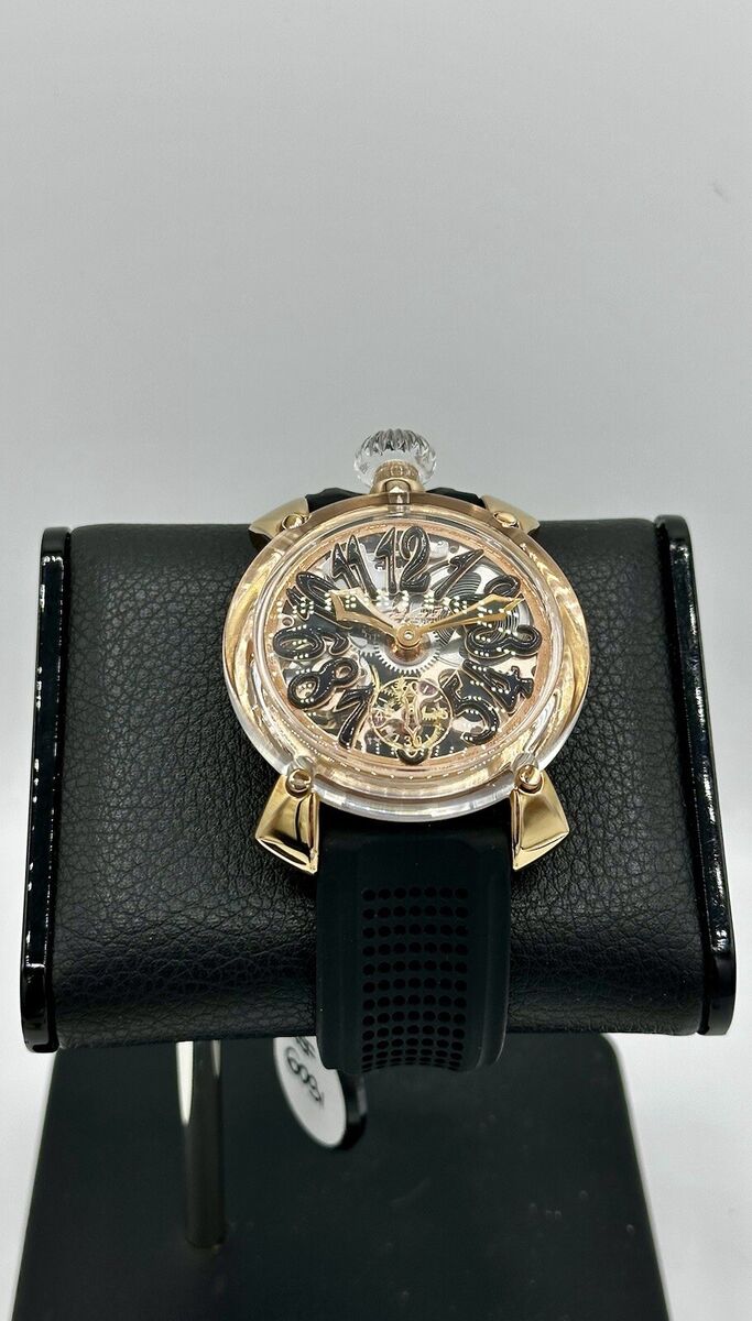 GaGa Milano Manuale 48 Crystal Rose Gold Plate Swiss ETA GaGa Milano Manuale 48 Crystal Rose Gold Plate Swiss ETA