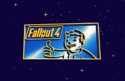 Fallout Vault Boy 3D Print Sign Lay Flat Hanging SciFi Game LOGO BiColor Choice 