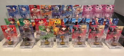 Super Smash Bros Amiibo lot + Toad (Super Mario) 25 New in