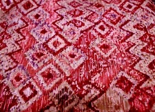 Vintage Peter Pan Rose With Gold Highlights Geometric Cotton Quilt Fabric BTY