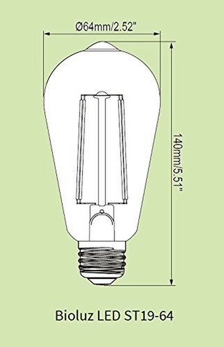 Bioluz LED Pendent LED Bulbs Dimmable Warm White 2700K 7W 60W Replacement - Picture 2 of 4