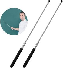 Teachers Pointer Sticks, 2 Pack Telescopic Teaching Pointer, 2pcs Black