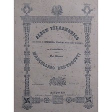 BERTOROTTI Marcellino Album Filarmonico No 10 Chant Piano ca1830