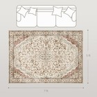 HOMCOM Machine Washable Area Rug 5x7, Non-Slip Floor Carpet, Mixed-Brown — photo 3