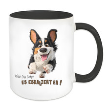 Lustige Sprüche Tasse, Es eskaliert eh, Welsh Corgi Cardigan, A6694