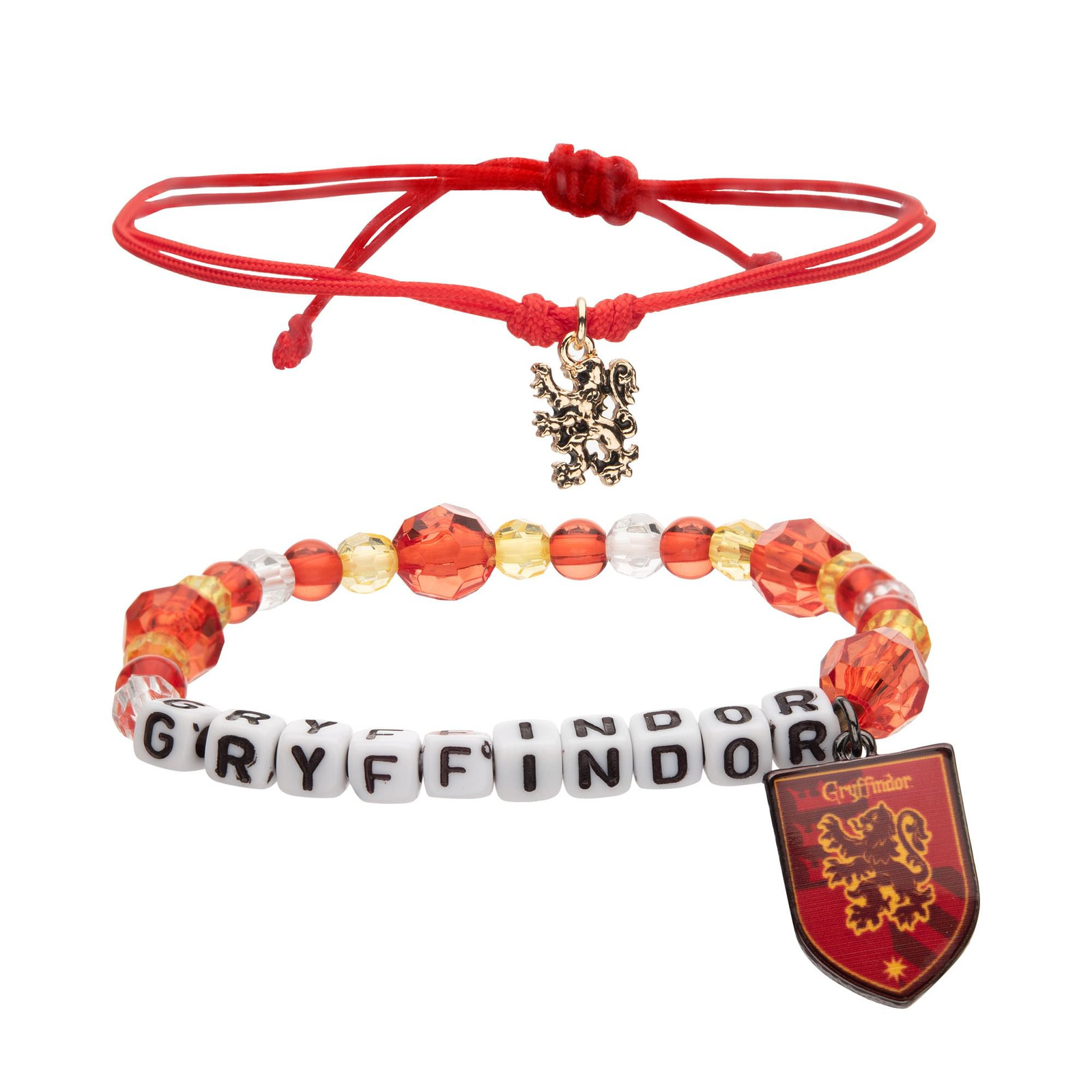 Harry Potter Gryffindor 2-Piece Charm Bracelet Set for Fans