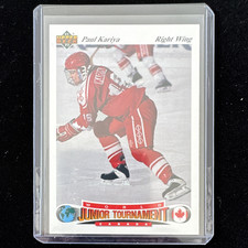 Upper Deck 1991-92 Czech World Junior Tournament Paul Kariya Canada #50 Rookie